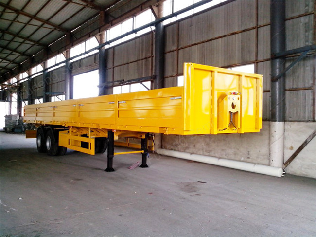 50 Tons Capacity 40ft Flatbed Semi Trailer With Detachable Side Wall