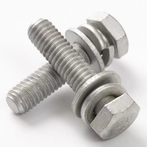 GB 9074.24 GB 9074.26 Grey Hex Head Bolts and Plain Washers Spring Washers