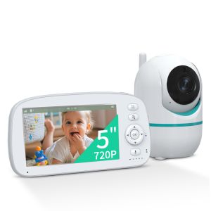 HD Baby Monitor with 1280x720P Resolution Temperature Monitoring and Lullabies X5 for Clear Infant Monitoring