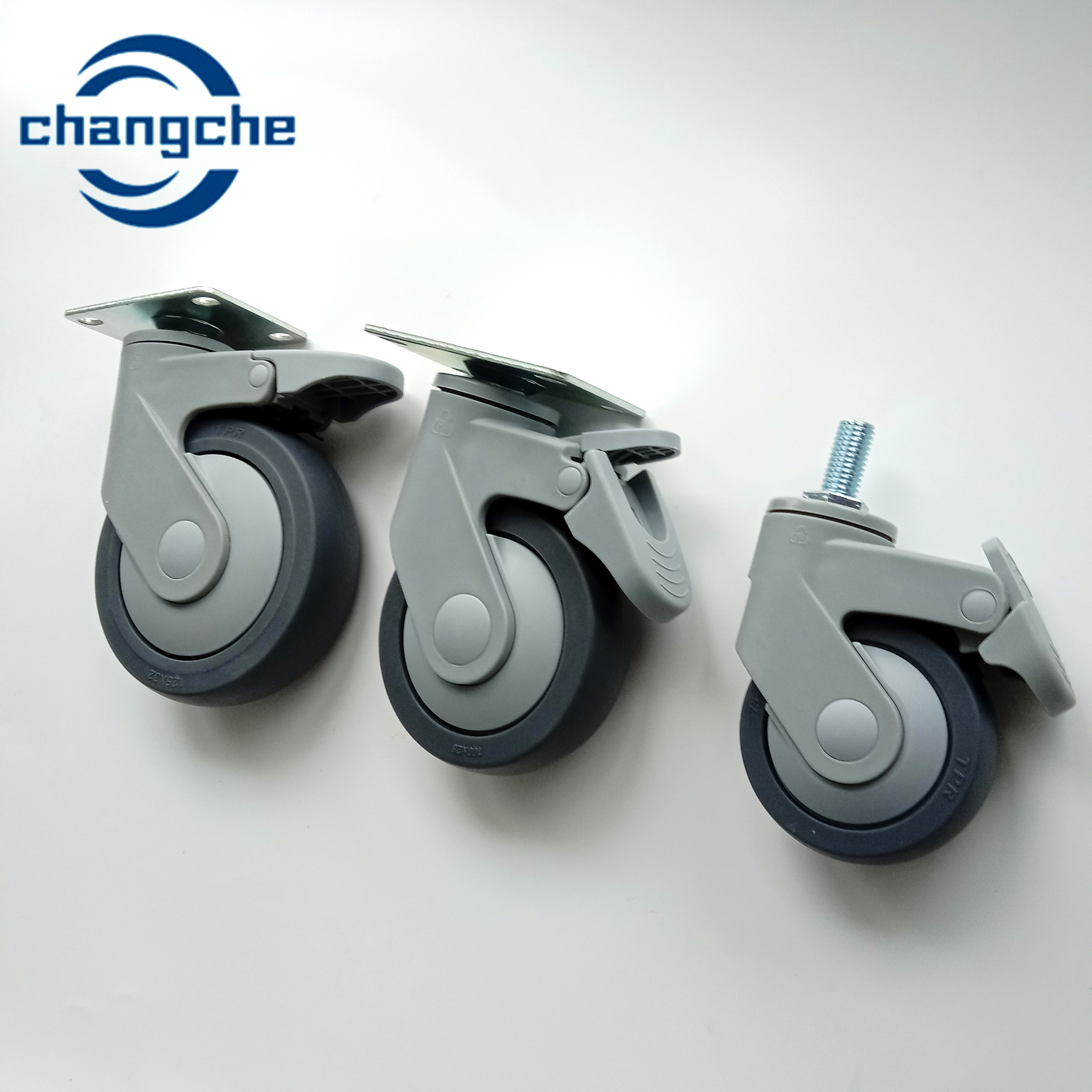 Rubber Hospital Bed Casters Reliable And Easy To Maneuver With 3 Inch Wheel Diameter