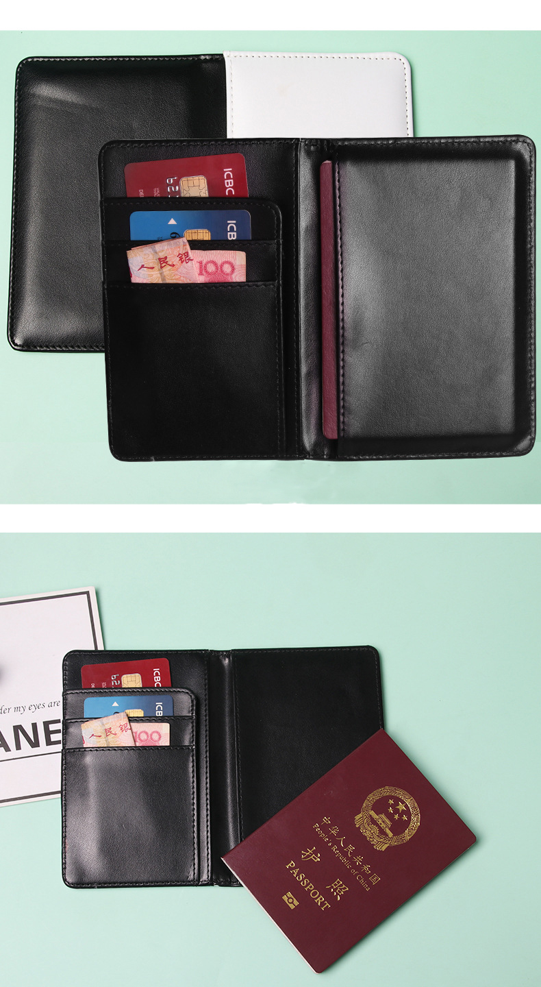 Others Pattern Type Blank Sublimation Travel Passport Holder with PU Leather Material