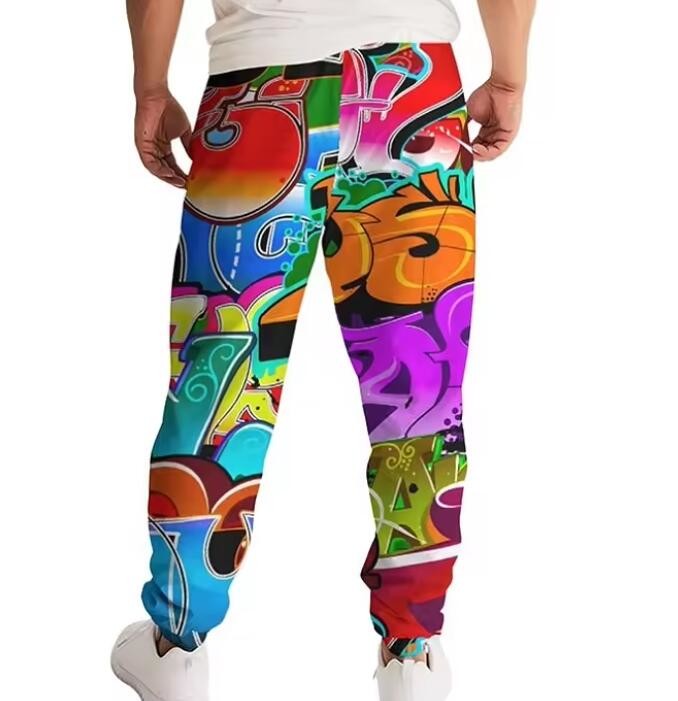 Full Print Sublimation Street Mens Sweatpants Oversized