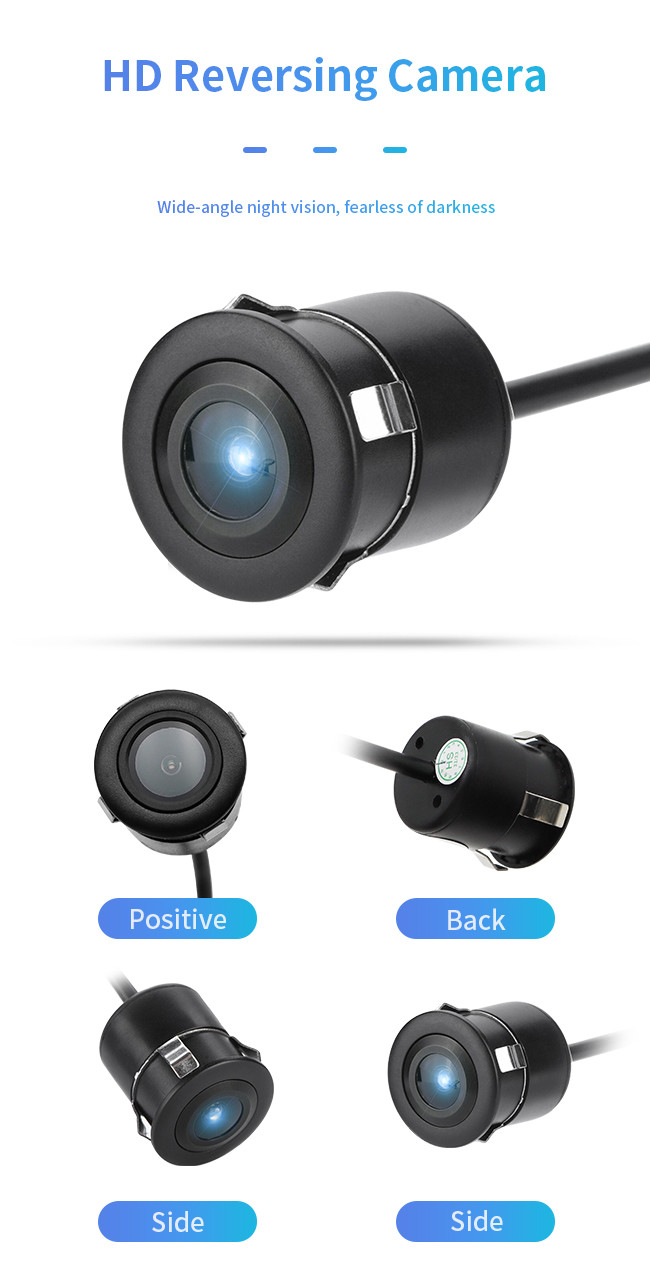 Punched 18.5 Car Reverse Camera With Parking Sensor 170 Degree AHD HD Night Vision