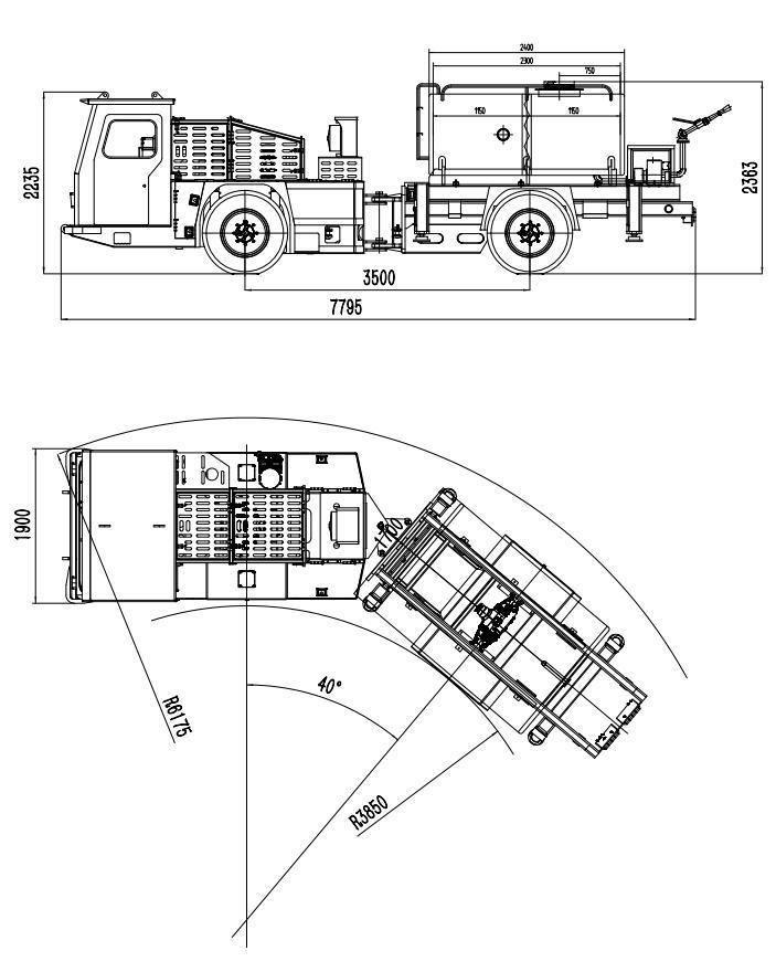 Underground Fire Fighting Vehicle Water Tank Carrier Service Vehicle for Mining