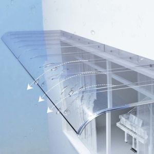 Weather Resistant Polycarbonate Awning Panels Solid Polycarbonate Window Canopy