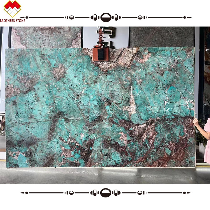 Big Slab Multicolor verde guatemala Green Marble Dinner Table Coffee Table For Villa