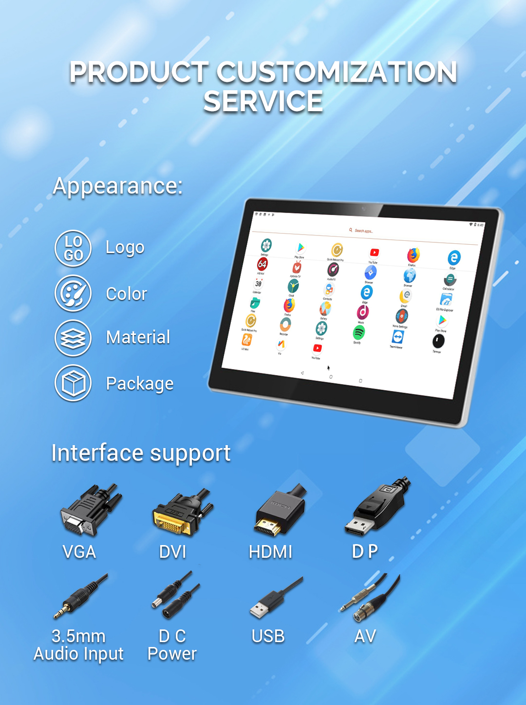 27 Inch RK3288 Touch All In One PC OEM Education Interactive Flat Panel Android