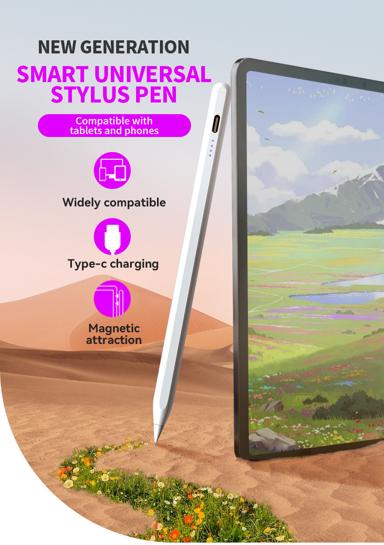 Magnetic Active Stylus Pencil For Touch Screens / Tablets Writing Drawing