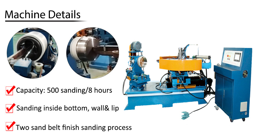 Stainless Steel Pot Polishing Machine 2000 KN With Servo System