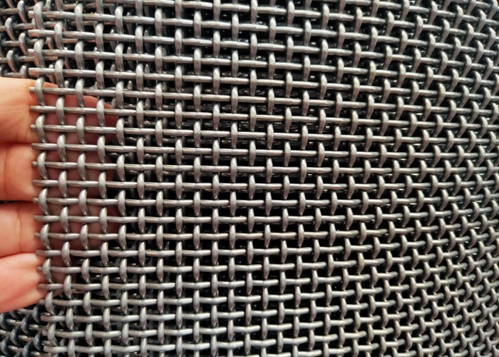 SS304 Plain Crimped Wire Mesh Fence Carbon Steel Mining Screen Mesh