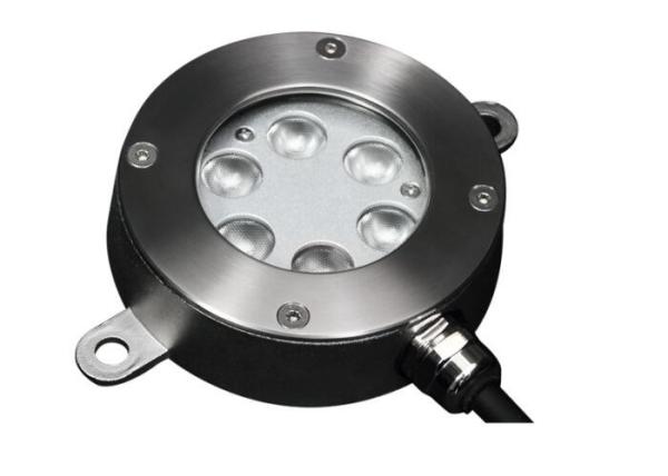 Φ115mm RGB 3in1 304 Stainless Steel 18W LED Underwater Lights With SS Support