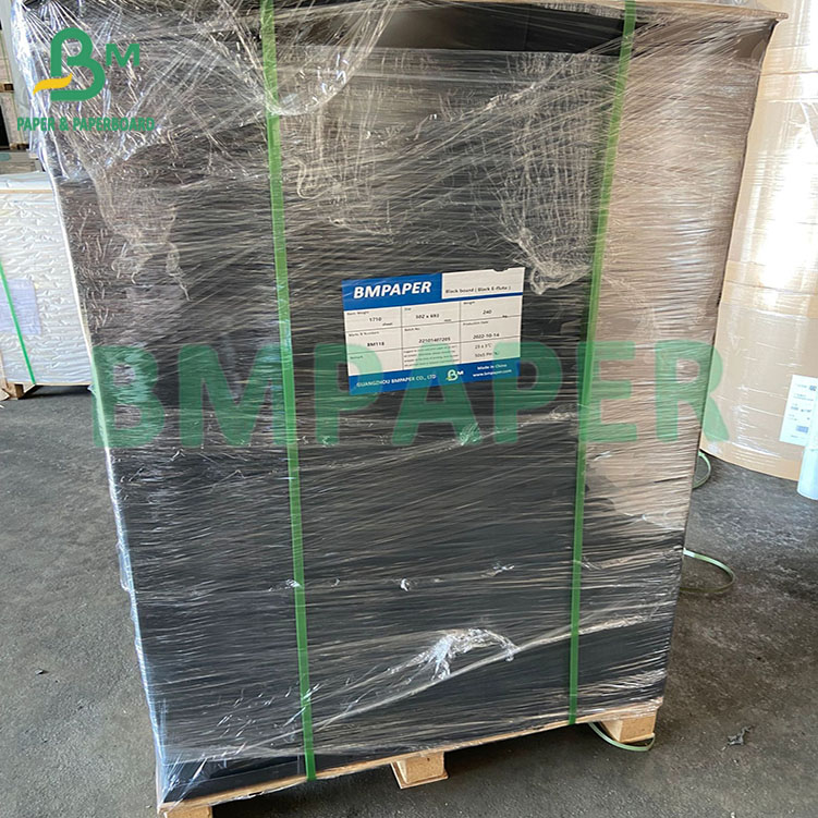 120gsm Mix Pulp Black 3-Ply Corrugated Paper For High Grade Gift Box