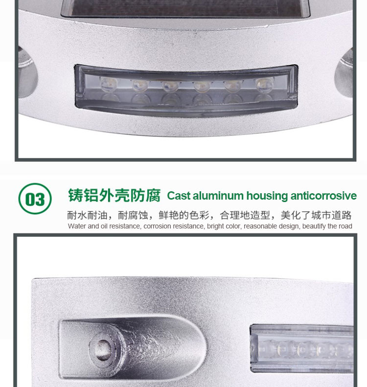 High Visible Aluminum LED Solar Driveway Reflectors Road Studs For Road Marking