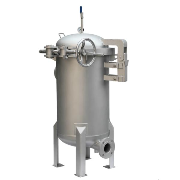 SUS304 316L SS PP Filter Bag Housing 4 Solvent With BSP Flange type