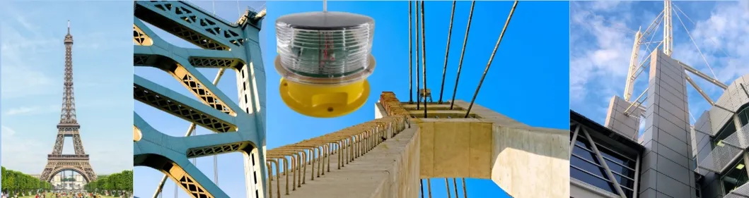 Factory Price Photocell Lithium Battery Die-Casting GPS IP68 80m/S Bridge Tower Crane Wind Turbine Airport Oil Offshore Platform LED Solar Marine Lantern Light