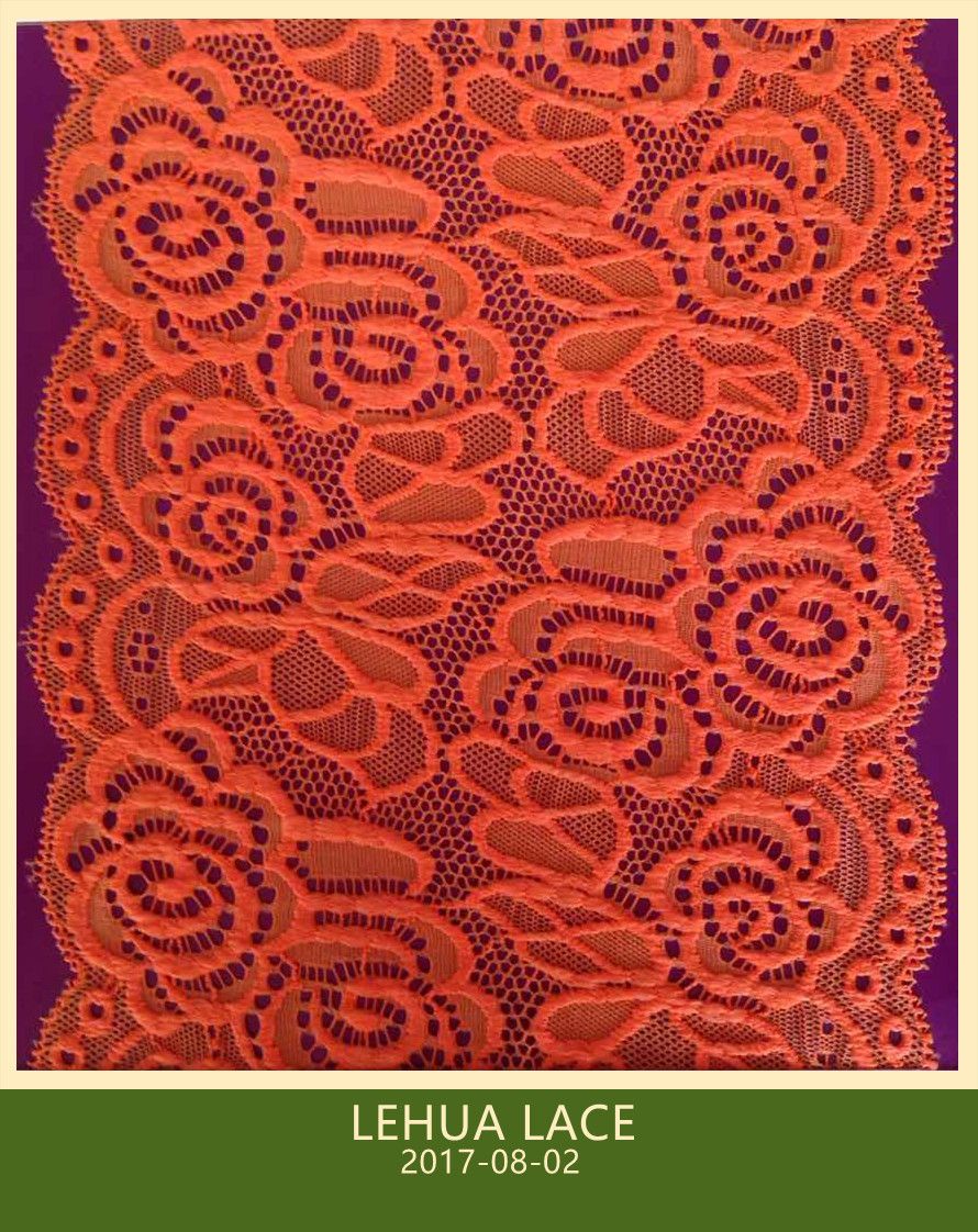 Hot Selling and nice quality Nylon Spandex Stretchy Brazil Lace from China