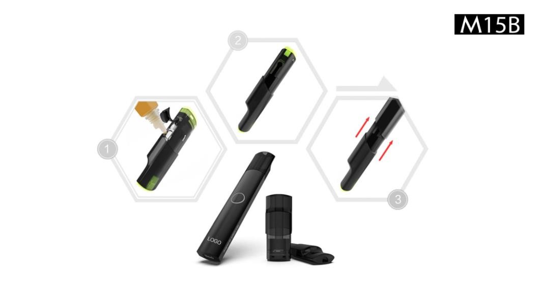 OEM M15B disposable e-cigarette Rechargeable Open pod Harmless Breather 400 puffs