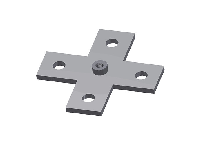 Flat Fitting Cross Plate With Nut For Ceiling Grids