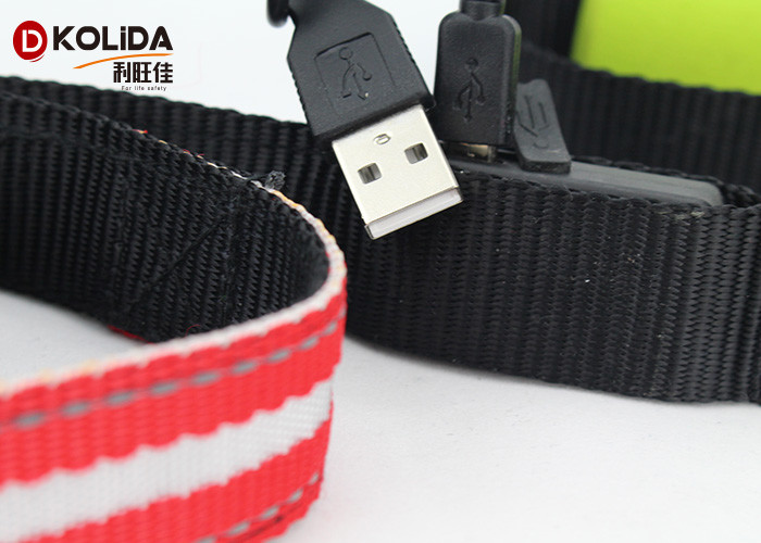Soft Handle 120cm Usb Rechargeable LED Dog Leash Nylon Adjustable Puppy Leash