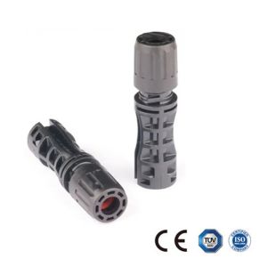  Black Color PPO Solar Panel Connectors with Cromp Connection Copper Ag Plated Contact for Weather Resistant Solar PV Modules Manufactures