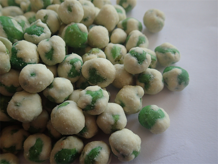 Appetising Color Wasabi Green Beans Aroma Oncoming Coated Green Beans
