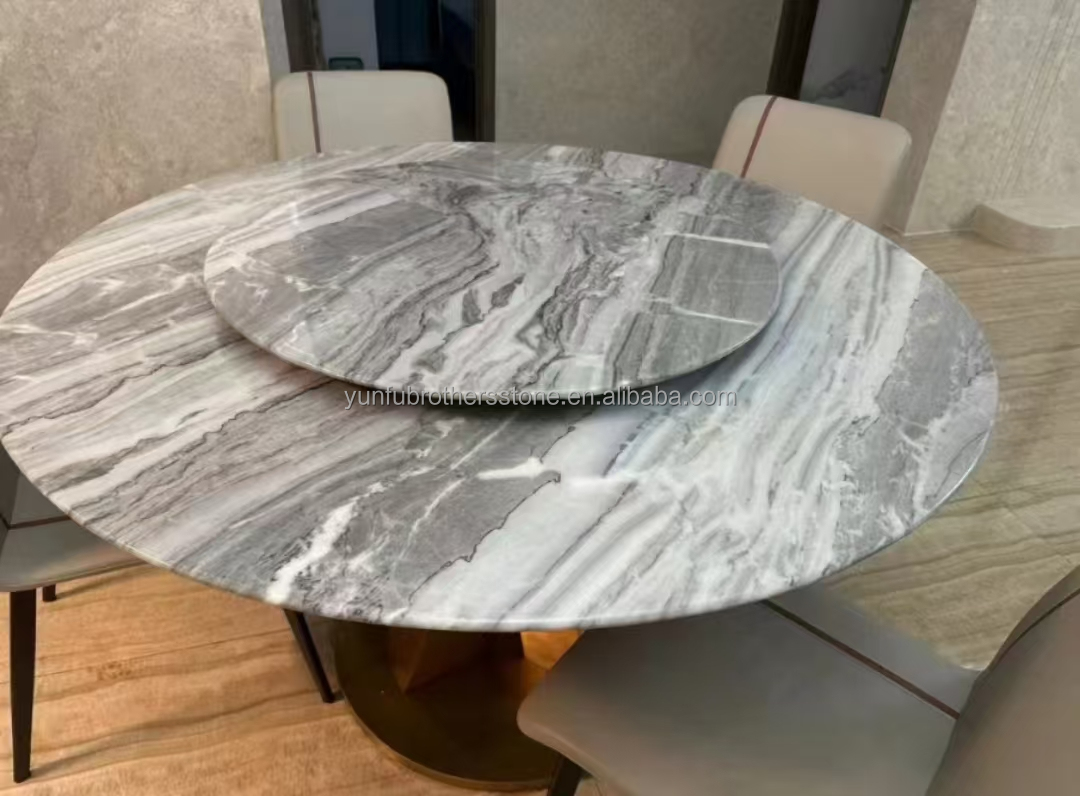 Polished Serbian Grey Marble Wall Panels for High End Interior Decoration