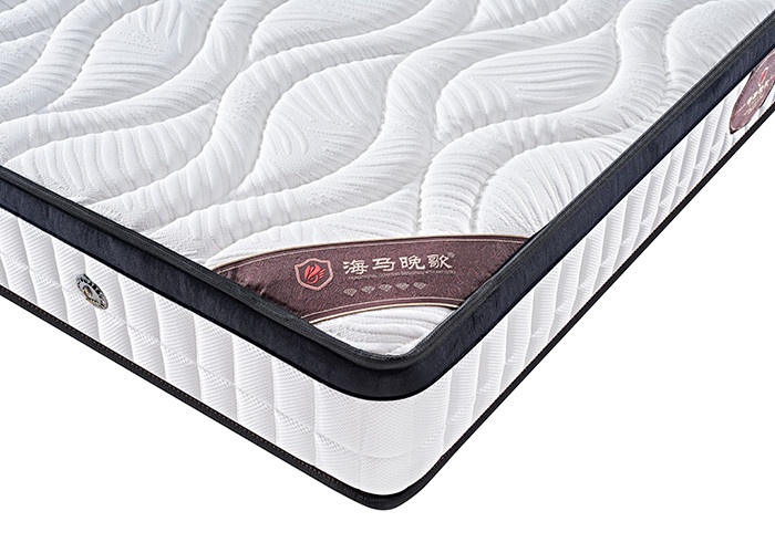 Coil Spring Hotel Pillow Top Mattress , Waterproof Durable Mattress For Hotel Room