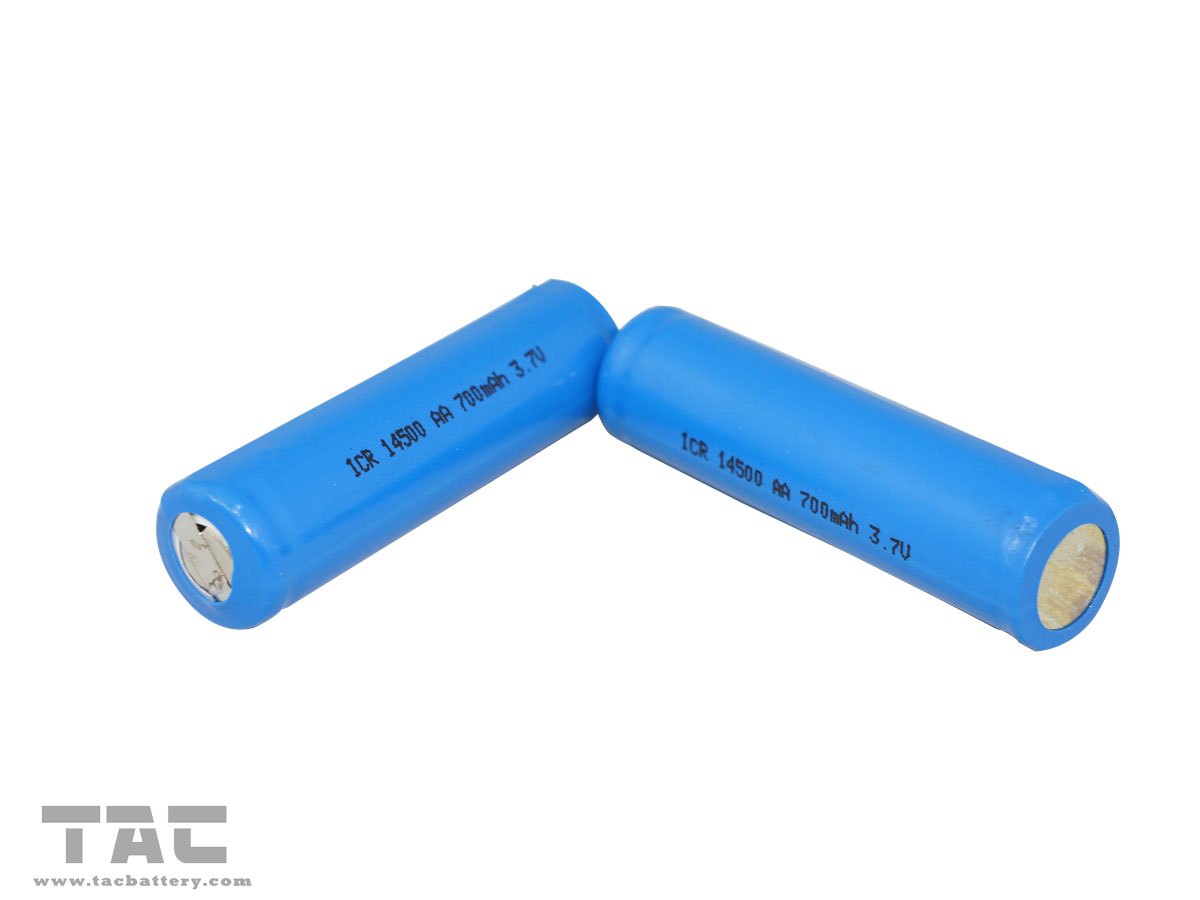 3.7V LIR14500Lithium ion Cylindrical Battery Of 600mAh With PCB
