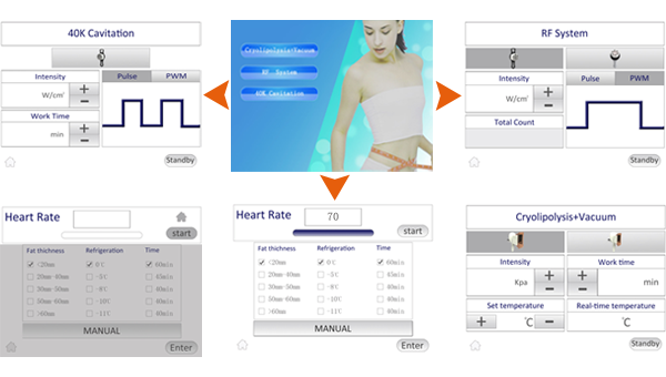 1800W Cavitation cryolipolysis slimming machine for body fat freeze
