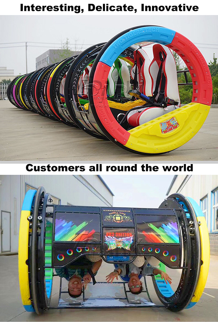 Remote Controlled Intelligent Walking Ride On Car / Rolling Ride Happy Car 3s In Playground And Amusement Center