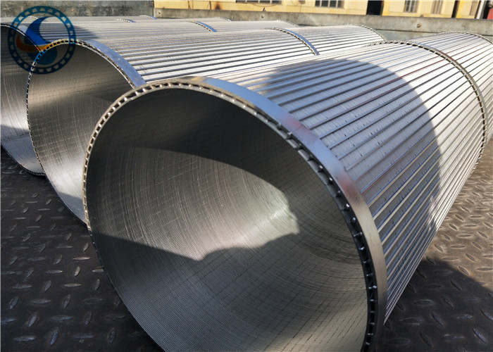 Fully Welded Rotary Drum Screen / Wedge Wire Screen Cylinders ISO Approval