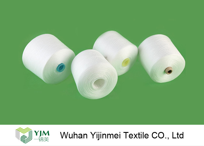 Recycled Z Twist Knotless Bright Ring Spun 100 Polyester Yarn For Garments Sewing