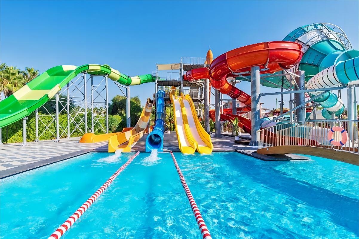 12mm Fiberglass Water Slide For Kids Outdoor Commercial Water Park Swimming Pool Rides