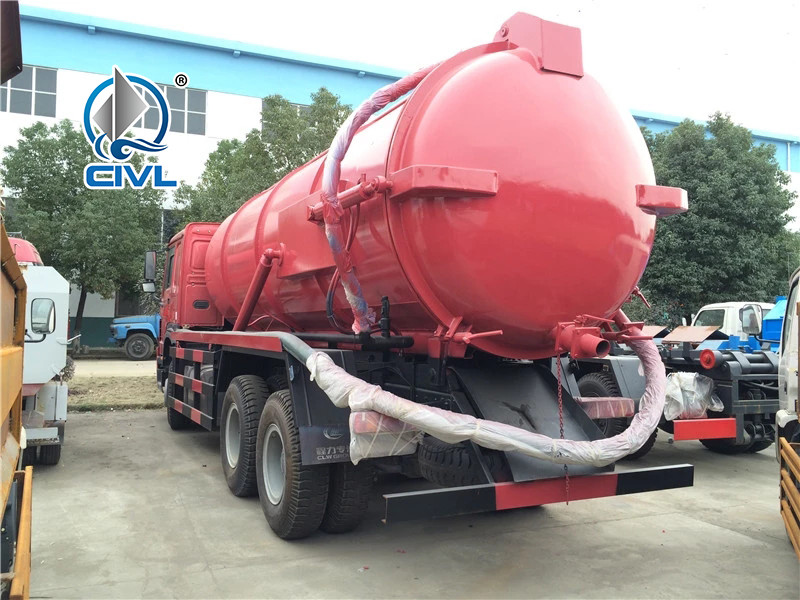 6x4 Sinotruk Howo 16CBM Sewer Suction Sludge Transporter Sewage Suction Truck