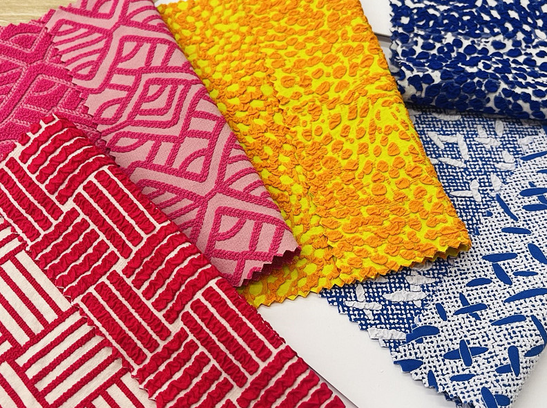 Circular Knit Recyclable Nylon Cloth Stripe Print Eco Friendly 83% Recycled Nylon Spandex
