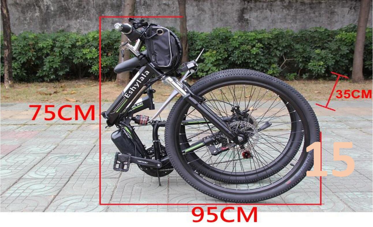 21 Speed Electric Folding Bike Lightweight ， MX300 Lithium Battery Ebike Fat 26