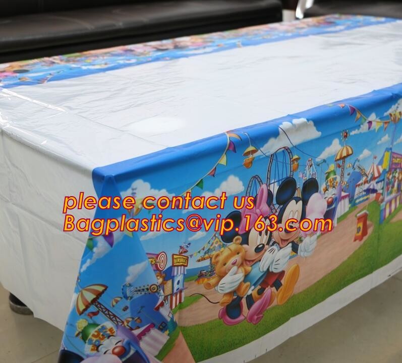 WHOLESALE DISPOSABLE PE PRINTED POLKA DOTS PARTY TABLE CLOTH, TABLE COVER,1PCS/BAG,600BAGS/CTN,SEASONAL PACKAGING TPU EV