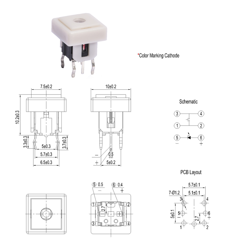 PA66 / PPA Actuator Panel Mount Lighted Light Switch