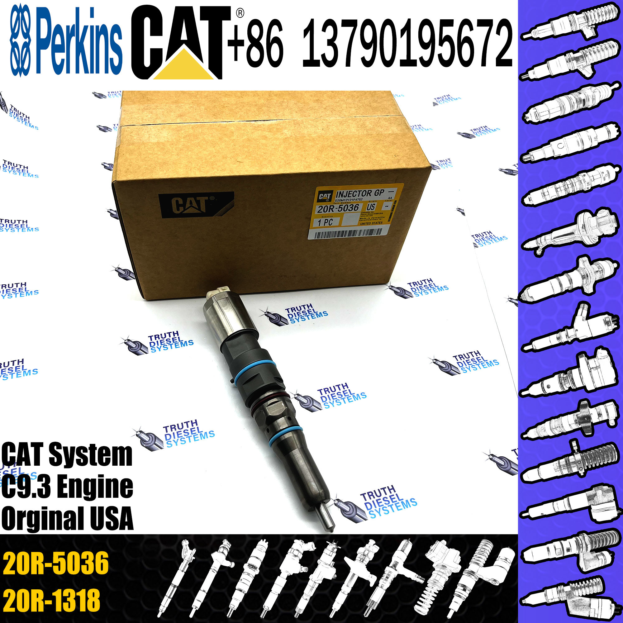Diesel Engine Fuel Injector 20R-5036 20R-5036 For Engine C15/C18