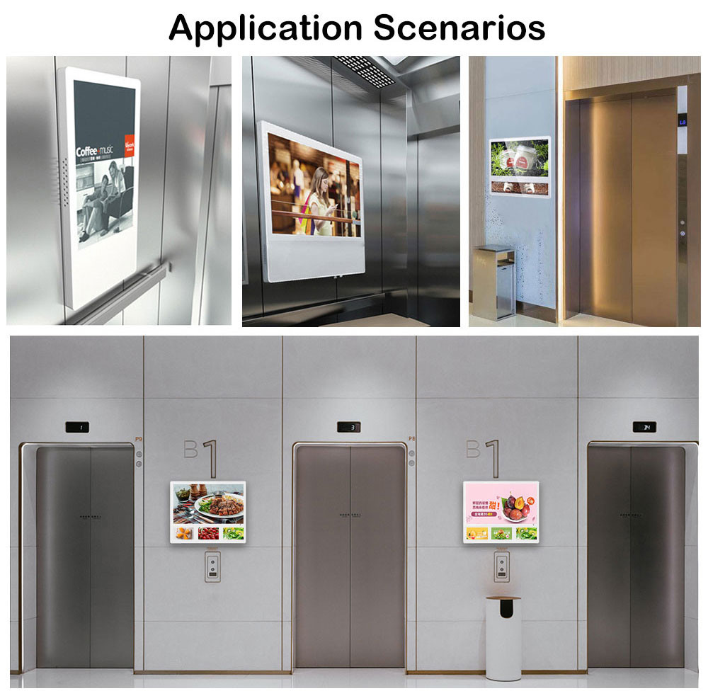 21.5 Inch Digital Signage LCD Screen 1920x1080 250 Nits Android For Lift