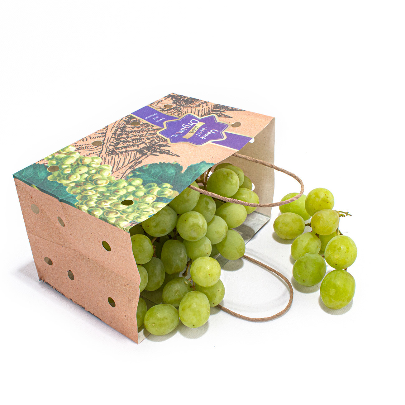 10Kg Uncoated Fruit Paper Bags 8 Color Flexo Printing OEM / ODM Available