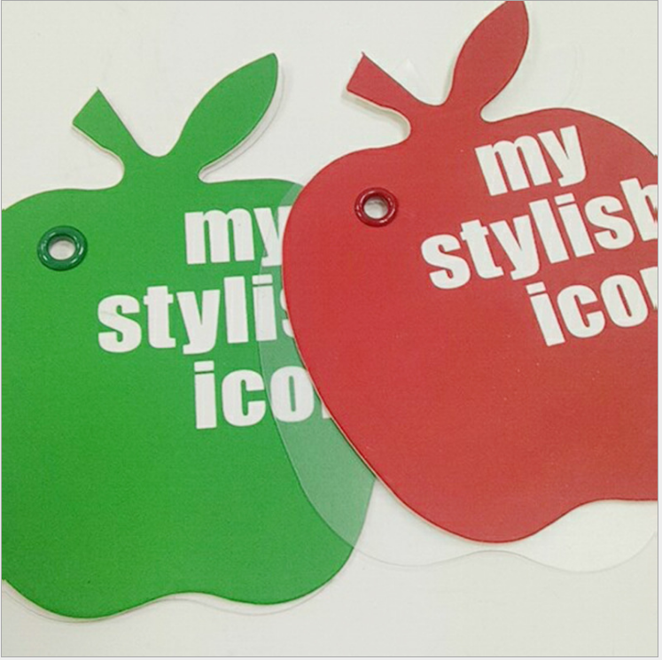 Gold Foil Printed Hangtag High Quality Custom Paper Brand Apparel Product Tags, Logo Pink Tag String Clothing Hangtag