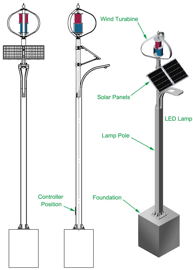 Street Light Pole Foundation , Tower Foundation Wind Hybrid System 3-10mm Thickness