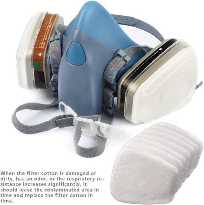 Particle Filter P2 Cotton Dust Proof Respirator Accessories 0.32in