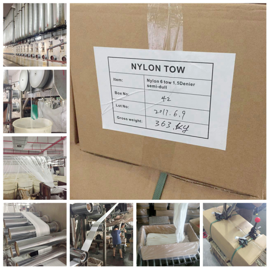 High Hardness Nylon 66 Tow Eco Friendly Polyamide Flock Tow Heat Resistant