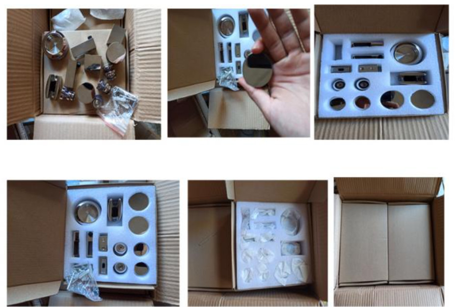 Satin Finish Sliding Shower Door Roller Wheels Frameless Customizable