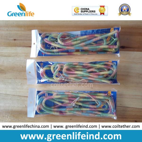 Full Color Long 10Metre Fly Fishing Anti-lost Coiled Lanyard Leashes in Polybag