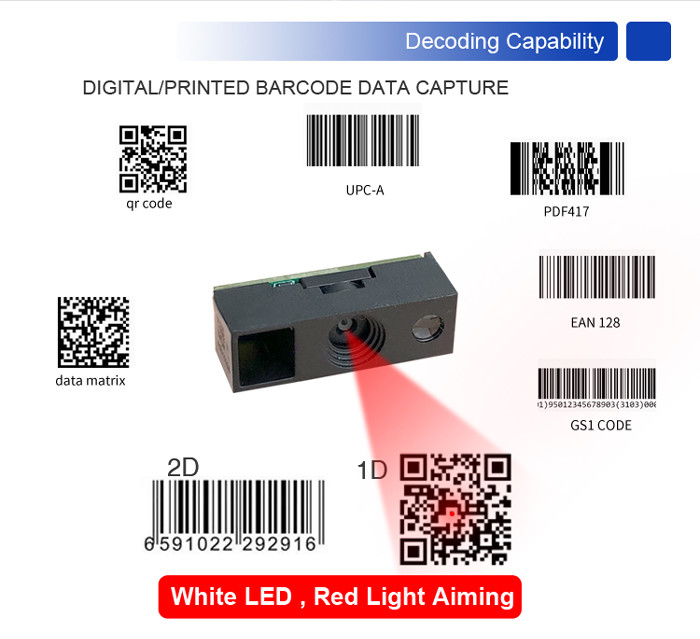Arduino Raspibeery Pi Barcode Scanner Module Mini CMOS Laser 650nm 1D 2D