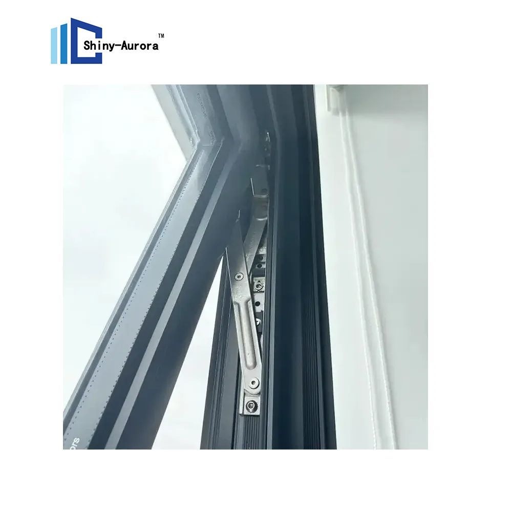 Australian Standard Chain Winder Awning Window Bathroom Awning Type Double Glazed Windows Aluminum Glass Windows