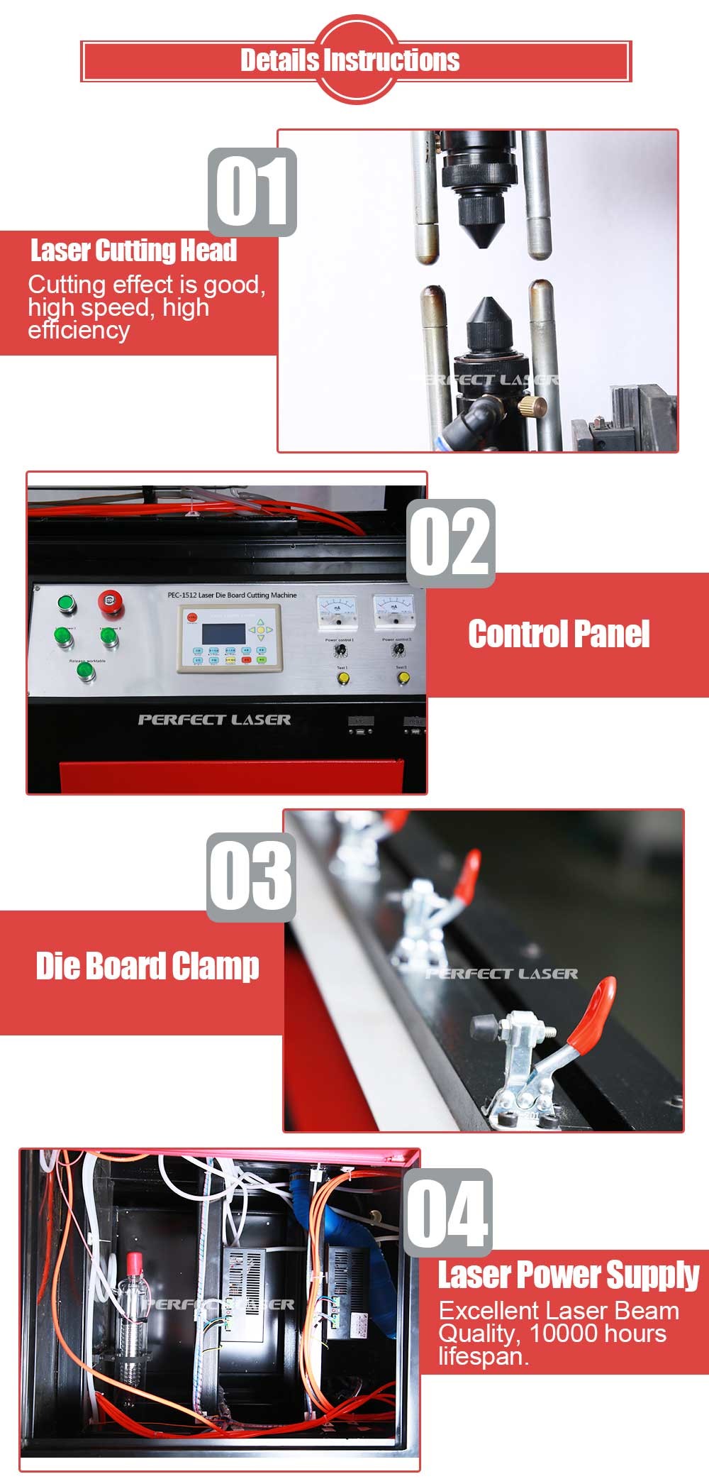 300w 400w Customized Work Area Red Yellow Double Laser Head CO2 Glass Laser Tube Die Board Laser Cutting Machine